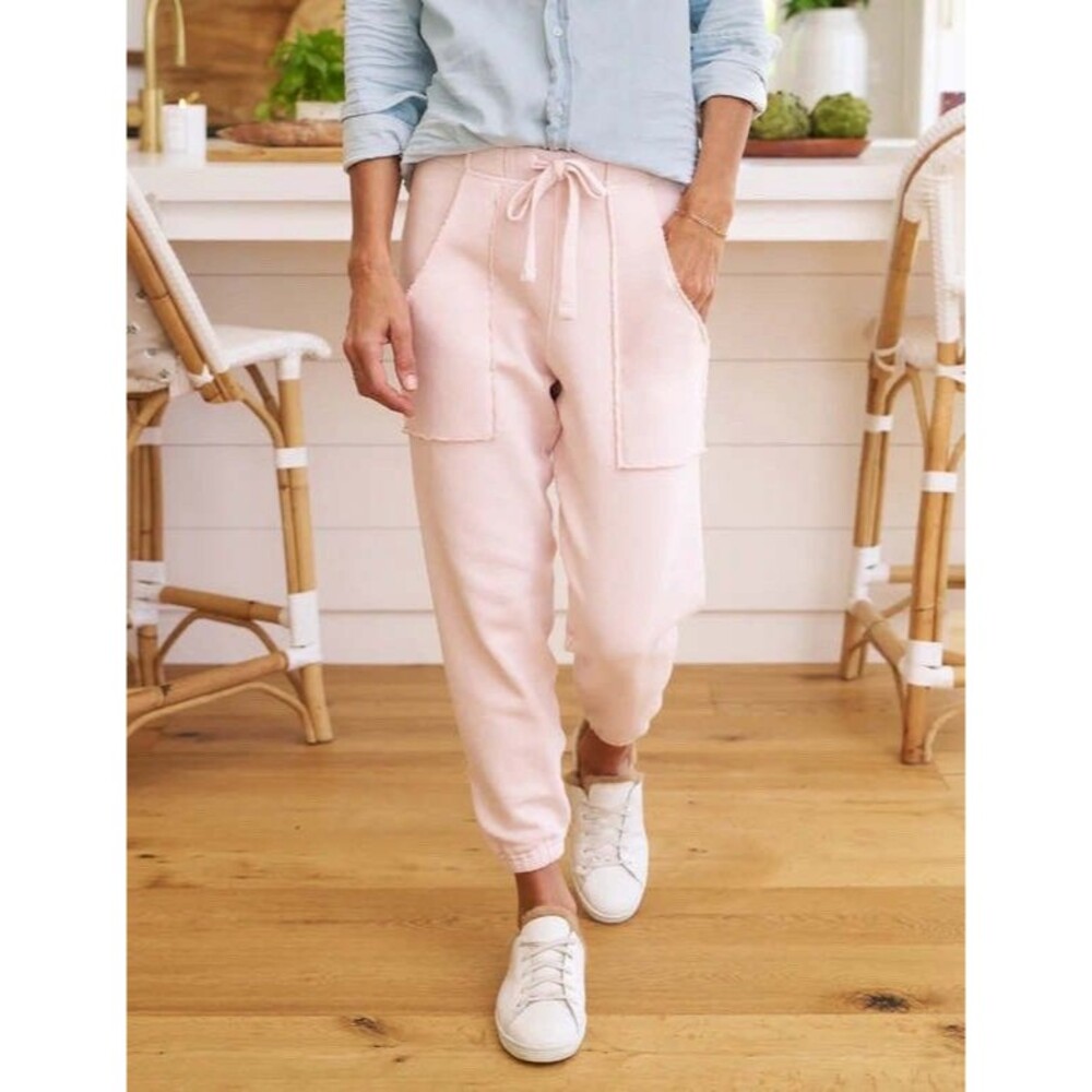 Frank & Eileen Eamon Jogger Sweatpants M Pink Cropped Drawstring
